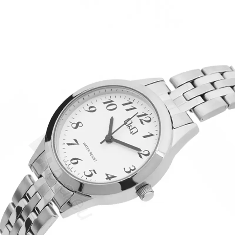 Q&Q Numeric White Dial Silver-tone Ladies Watch- C01A-001PY